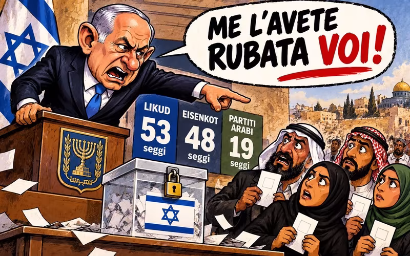 Netanyahu vince il conteggio e denuncia il furto: l’elezione gliel’hanno rubata gli ultimi